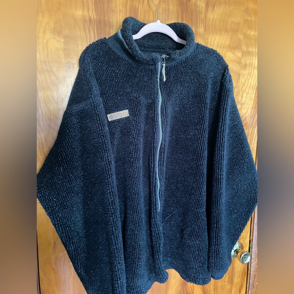 Vintage Columbia Men's Zip Up Sweater Black